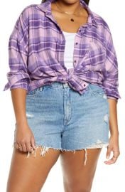 BP  Boyfriend Plaid Flannel Button-Up Shirt   Nordstrom at Nordstrom